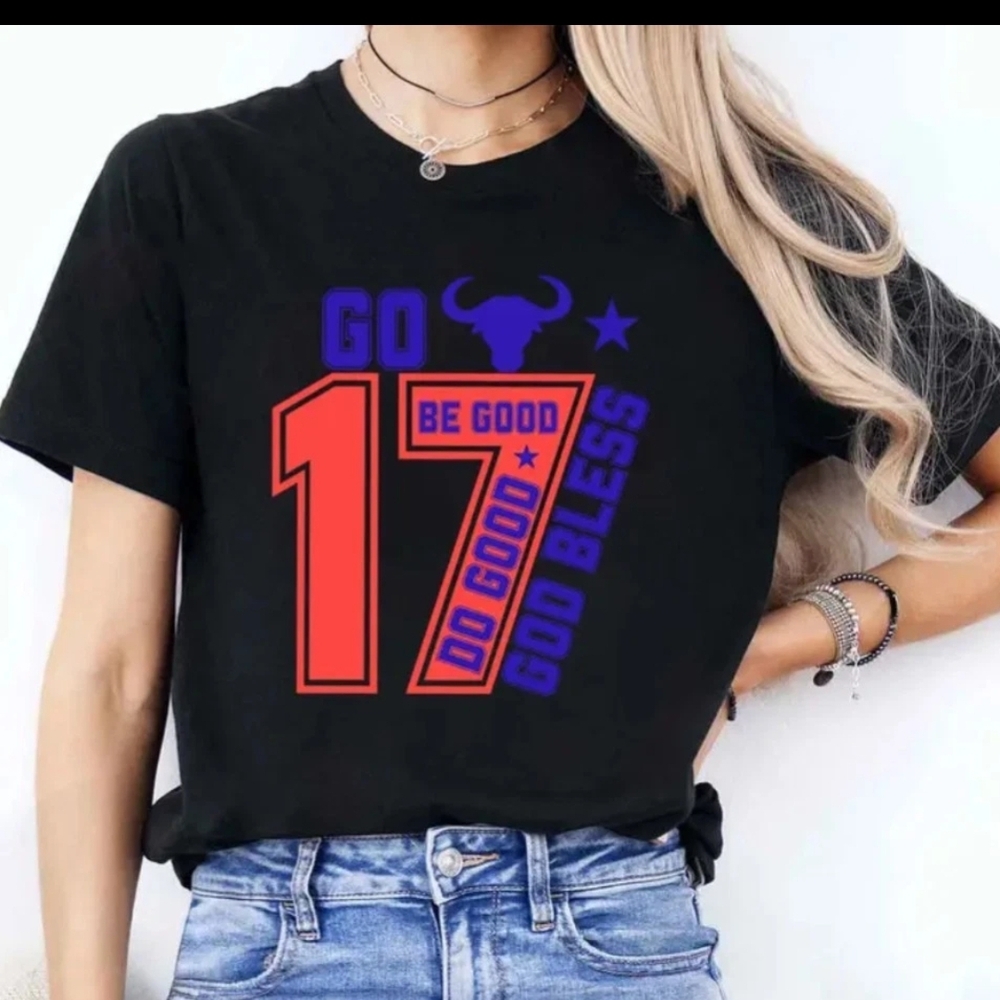 Buffalo Bills/Josh Allen Black Graphic T-Shirt